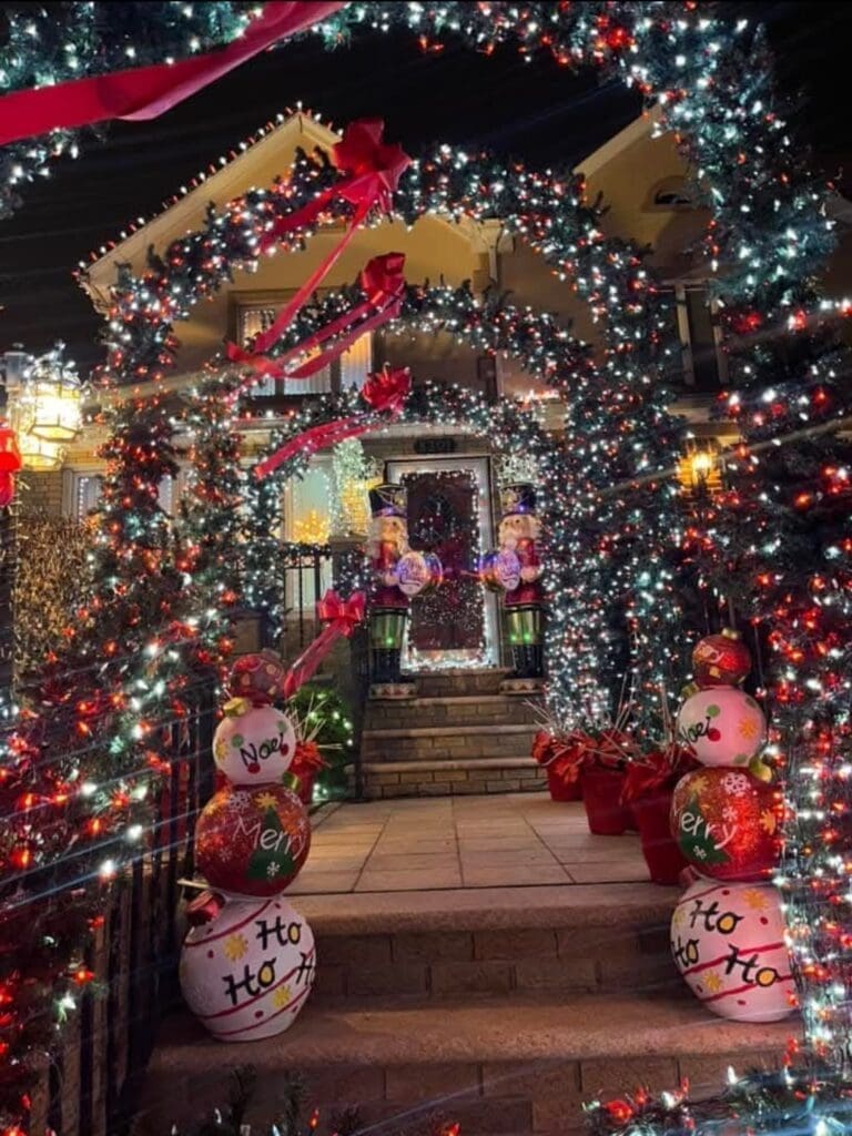 Holiday Christmas Lights Dyker Heights Brooklyn - Limo Service provided by Fire Island Limo of Long Island NY & NYC