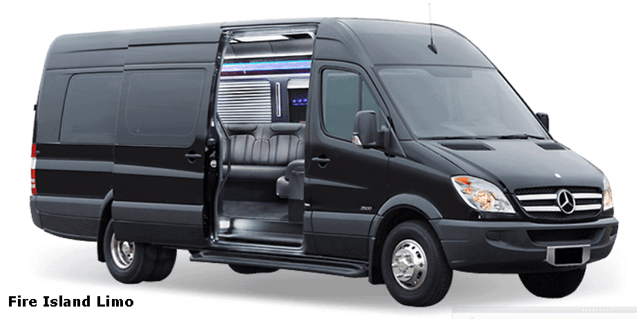 Mercedes Benz Sprinter Party Vans provided by Fire Island Limo of Long Island NY & NYC