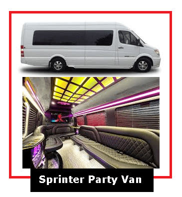 Sprinter Limo Party Vans provided by Fire Island Limo of Long Island NY & NYC